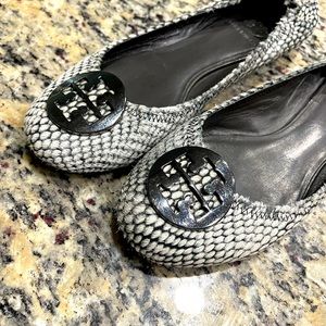 Tory Burch Grey/Black Calf Hair Minnie